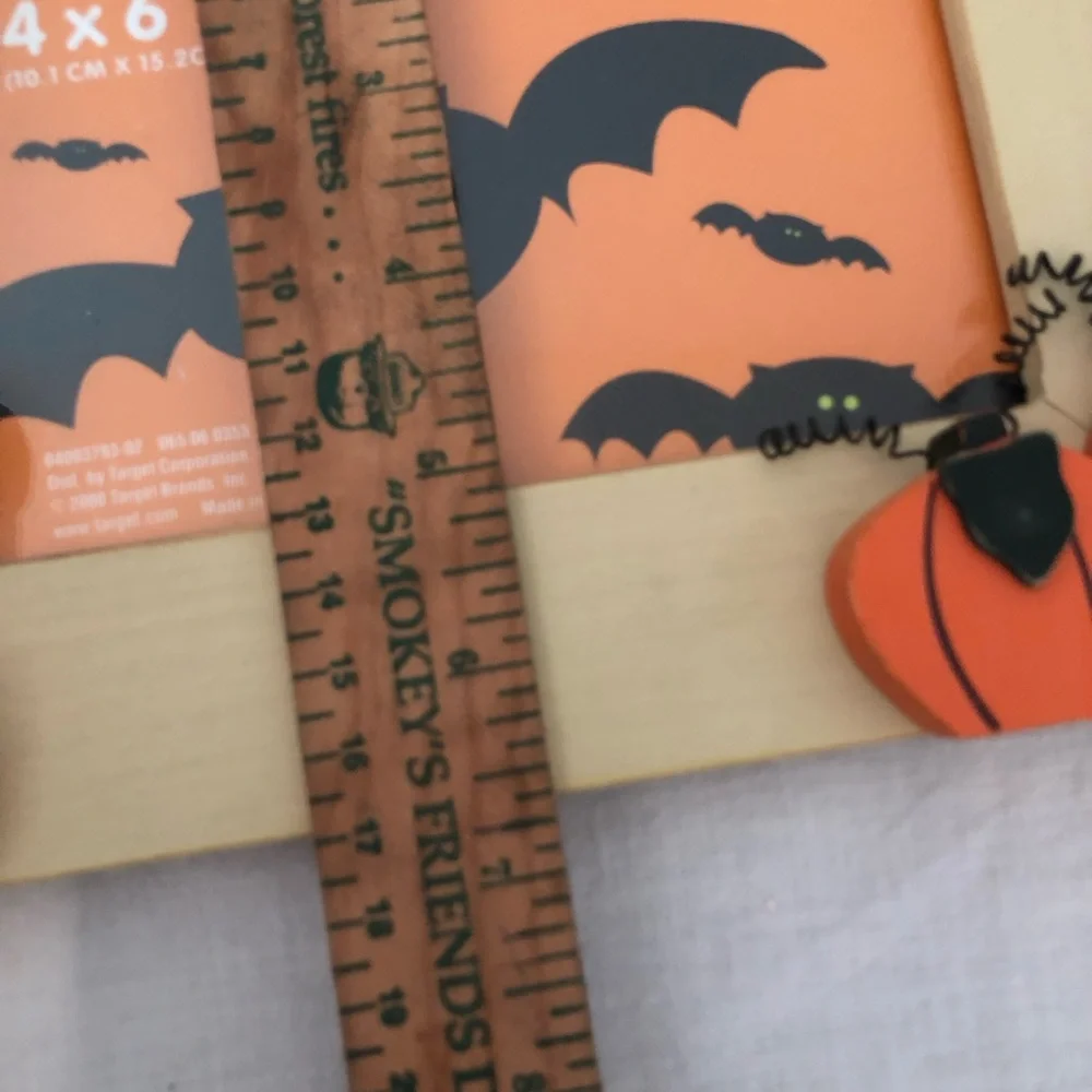 Halloween Bat Picture Frame 4x6, Halloween Black Bat 4x6 Photo Frames with Stand